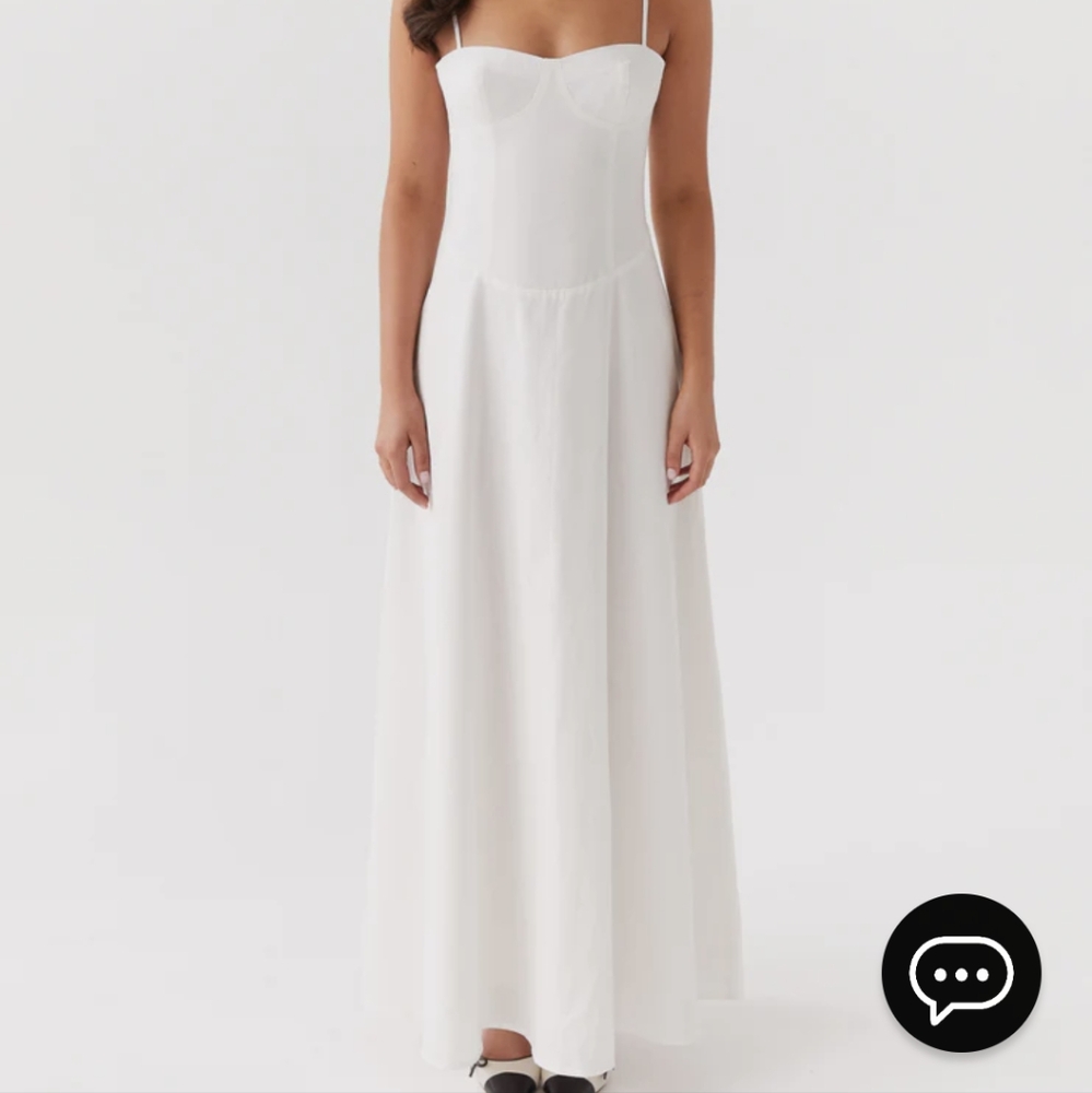 White Linen Maxi Dress
